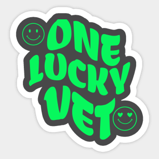 One Lucky Vet St Patrick's Day Sticker